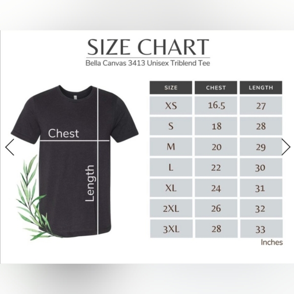 Bella + Canvas 3413 triblend tee Sz XS - Picture 4 of 5